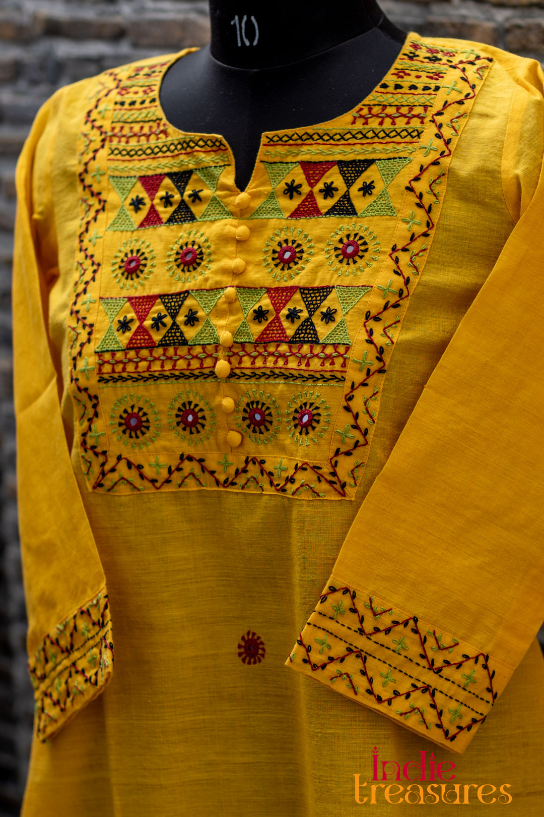 Lambani hand-embroidered readymade Kurti
