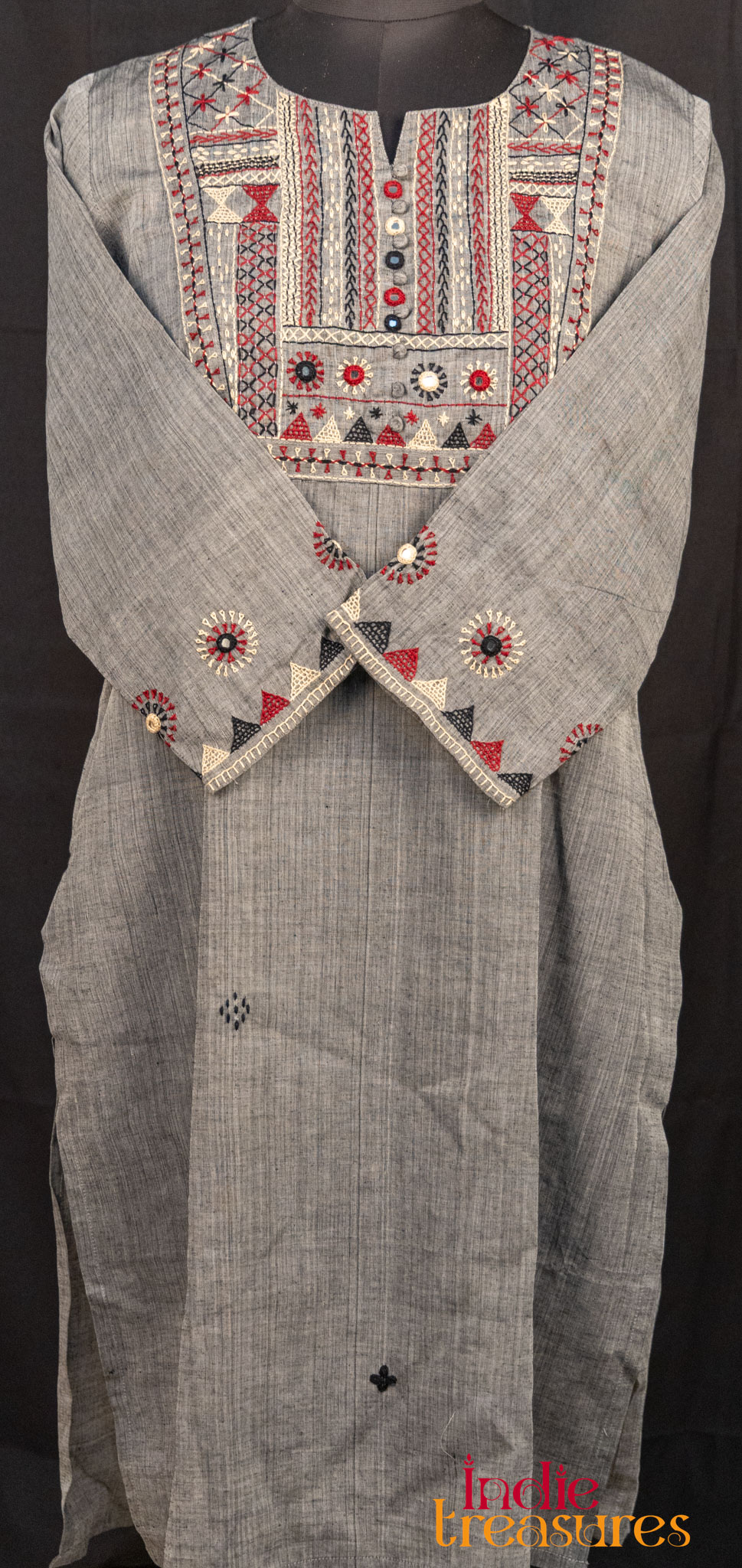 Lambani hand-embroidered readymade Kurti