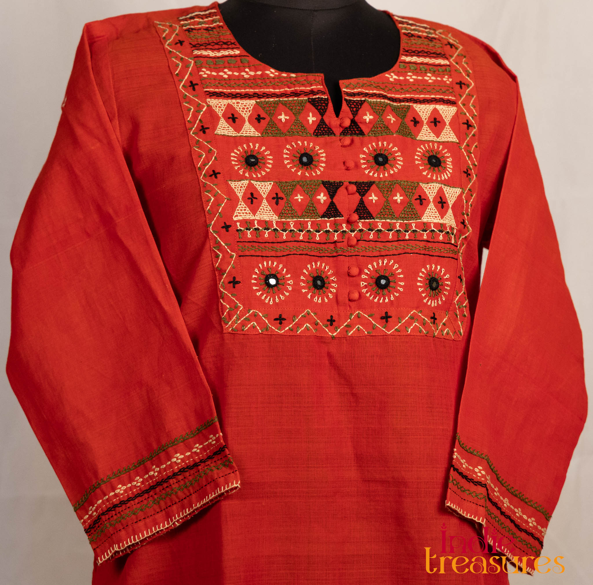 Lambani hand-embroidered readymade Kurti - Image 3