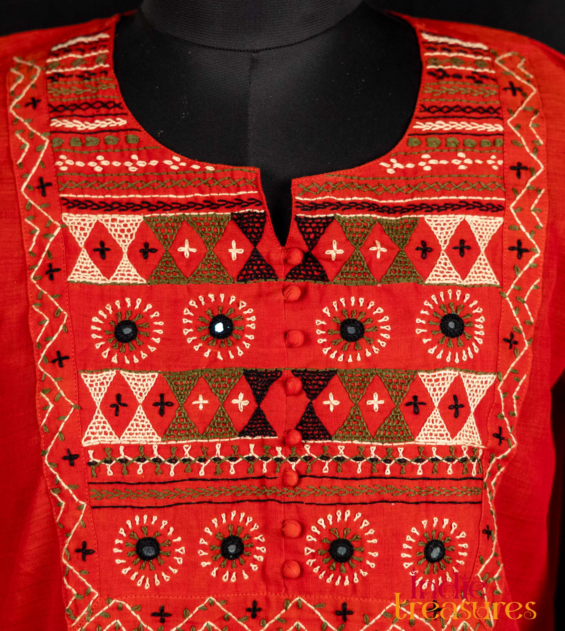 Lambani hand-embroidered readymade Kurti - Image 2