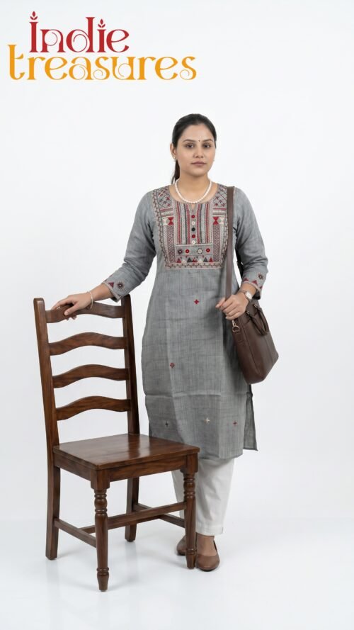 Lambani hand-embroidered readymade Kurti