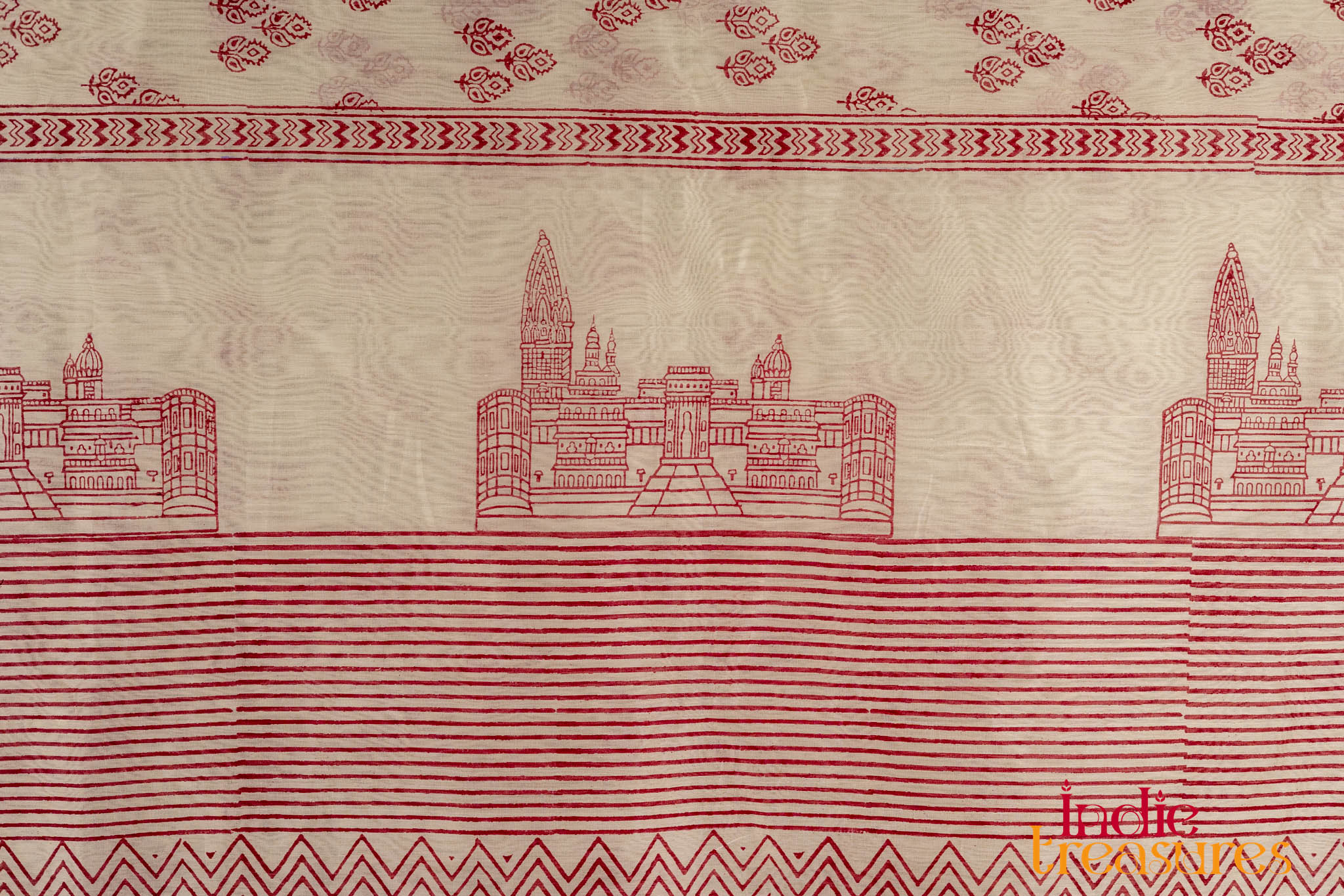 Hand Block Prints on Maheshwari Silk Cotton - Image 2