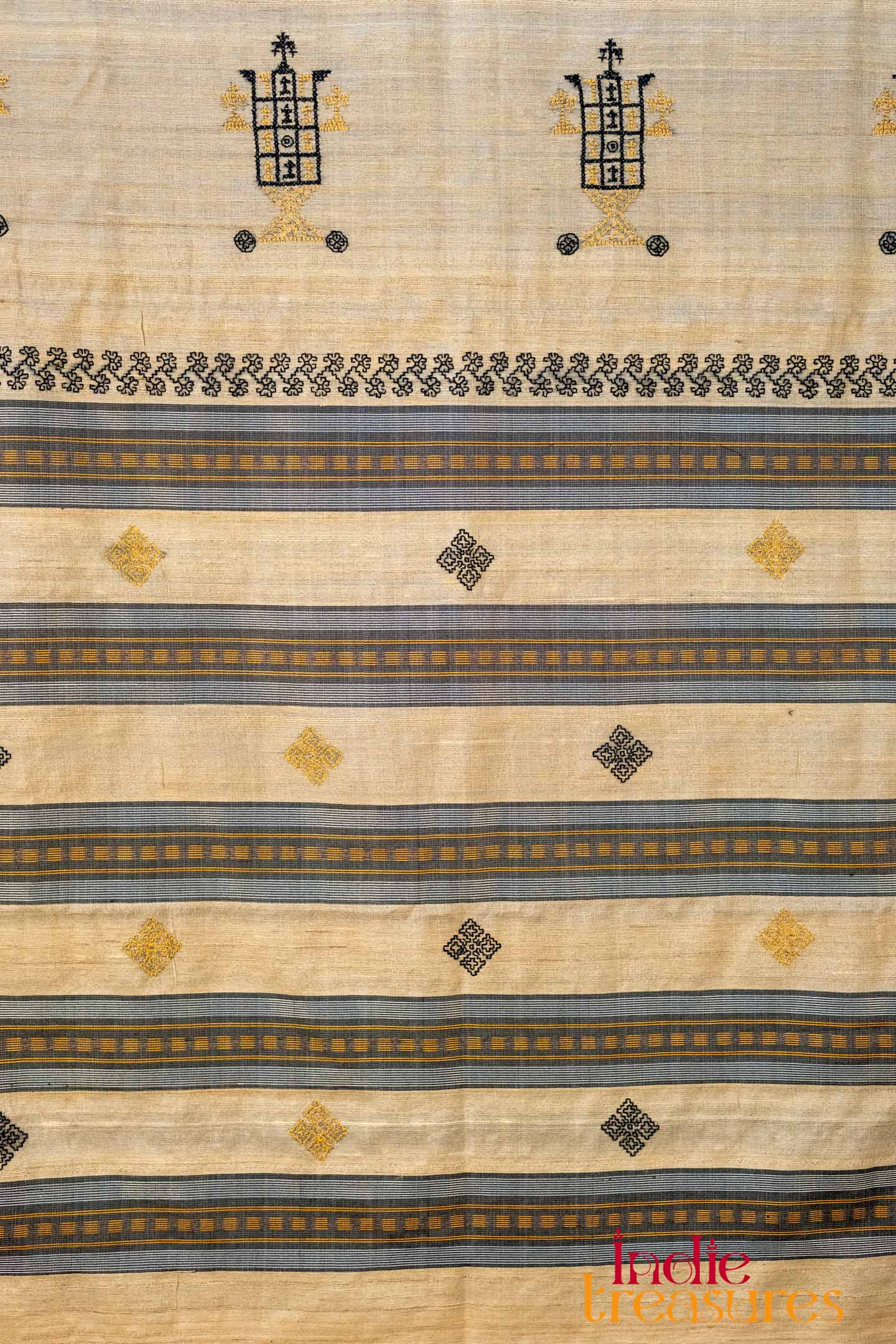 Tussar Silk with Kasuti Hand Embroidery - Image 2