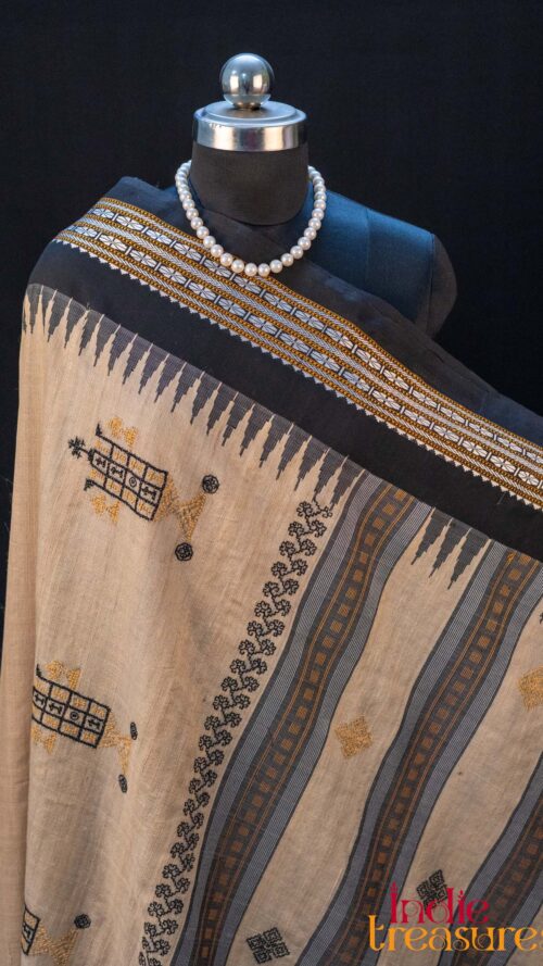 Tussar Silk with Kasuti Hand Embroidery