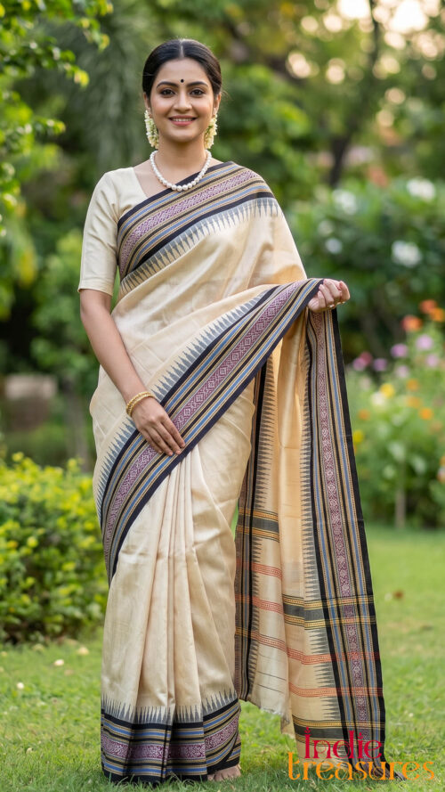 Vidarbha Karvati Kinar Saree