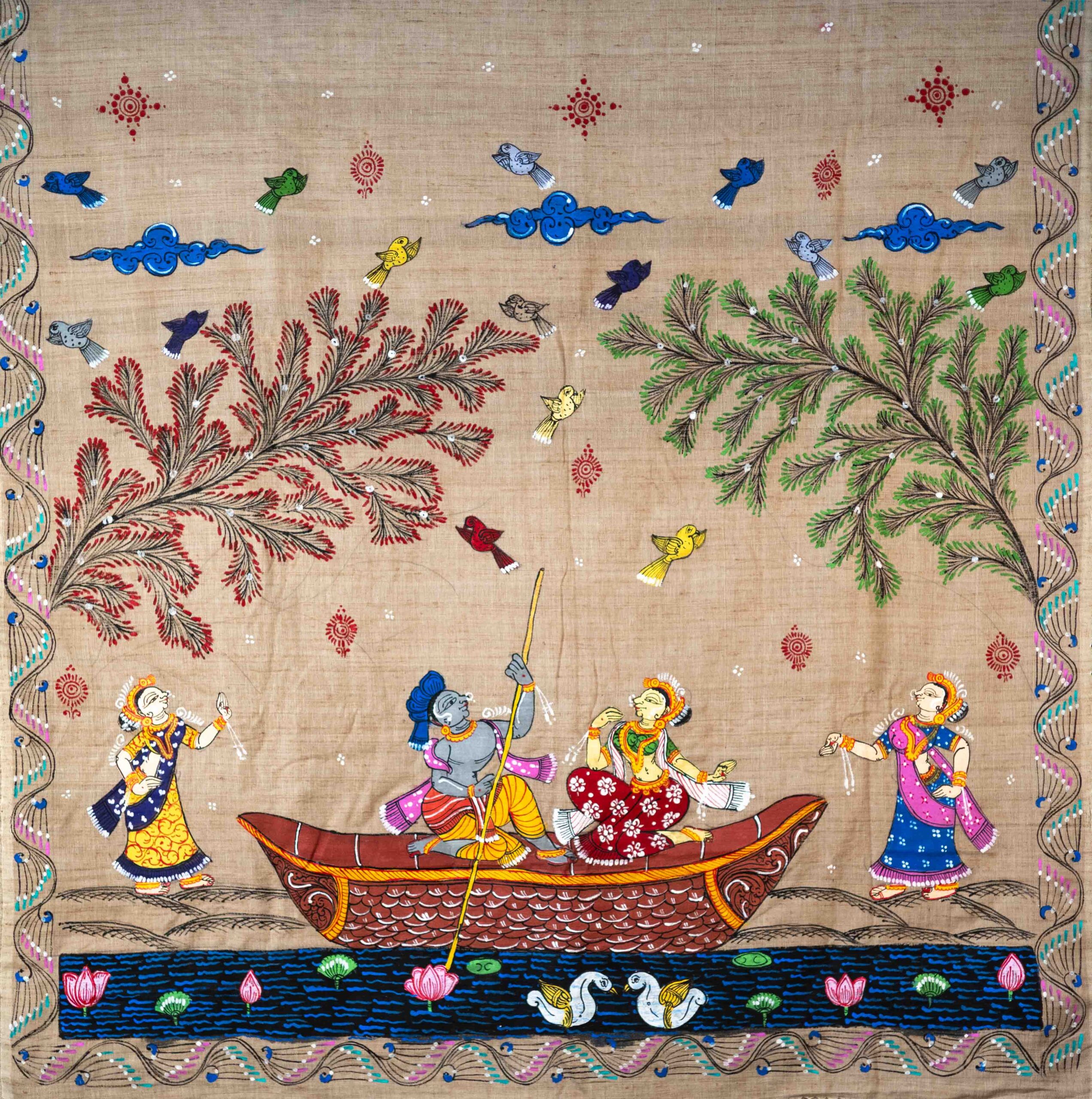 Pattachitra on Eri Silk - Image 3